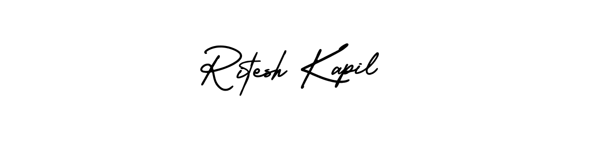 How to Draw Ritesh Kapil signature style? AmerikaSignatureDemo-Regular is a latest design signature styles for name Ritesh Kapil. Ritesh Kapil signature style 3 images and pictures png