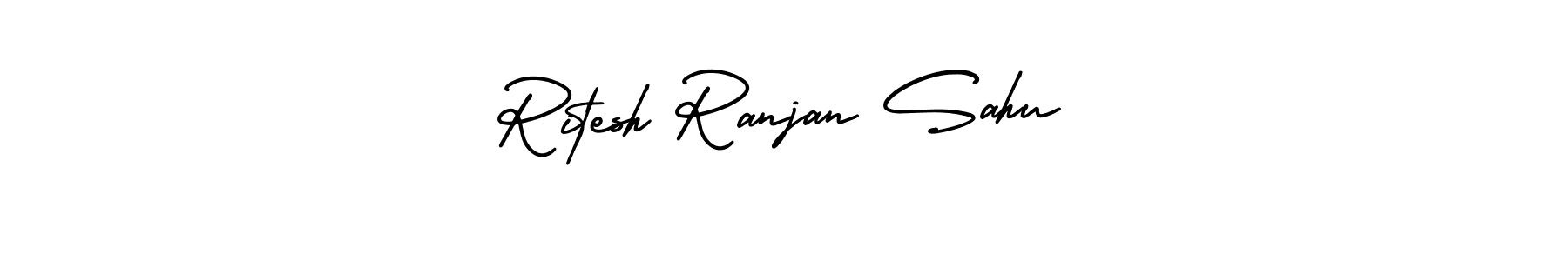 How to make Ritesh Ranjan Sahu name signature. Use AmerikaSignatureDemo-Regular style for creating short signs online. This is the latest handwritten sign. Ritesh Ranjan Sahu signature style 3 images and pictures png