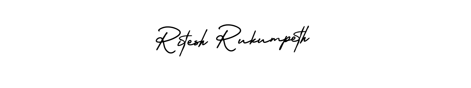 Make a short Ritesh Rukumpeth signature style. Manage your documents anywhere anytime using AmerikaSignatureDemo-Regular. Create and add eSignatures, submit forms, share and send files easily. Ritesh Rukumpeth signature style 3 images and pictures png