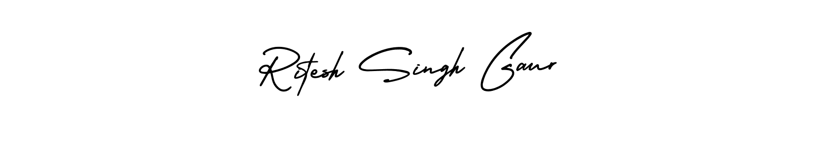 AmerikaSignatureDemo-Regular is a professional signature style that is perfect for those who want to add a touch of class to their signature. It is also a great choice for those who want to make their signature more unique. Get Ritesh Singh Gaur name to fancy signature for free. Ritesh Singh Gaur signature style 3 images and pictures png