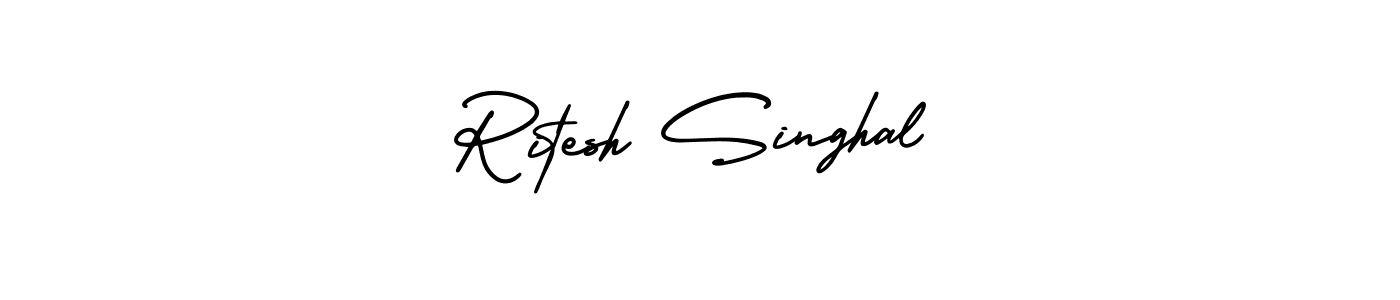 How to Draw Ritesh Singhal signature style? AmerikaSignatureDemo-Regular is a latest design signature styles for name Ritesh Singhal. Ritesh Singhal signature style 3 images and pictures png