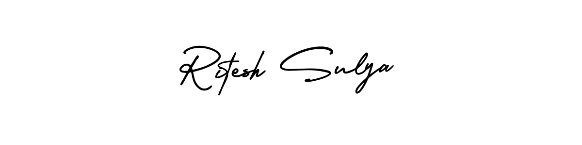 How to Draw Ritesh Sulya signature style? AmerikaSignatureDemo-Regular is a latest design signature styles for name Ritesh Sulya. Ritesh Sulya signature style 3 images and pictures png