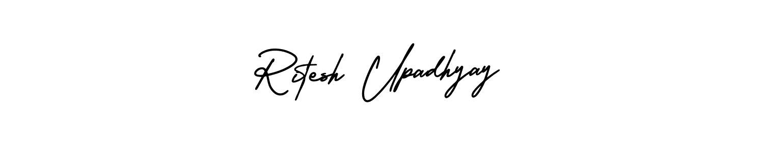 Use a signature maker to create a handwritten signature online. With this signature software, you can design (AmerikaSignatureDemo-Regular) your own signature for name Ritesh Upadhyay. Ritesh Upadhyay signature style 3 images and pictures png