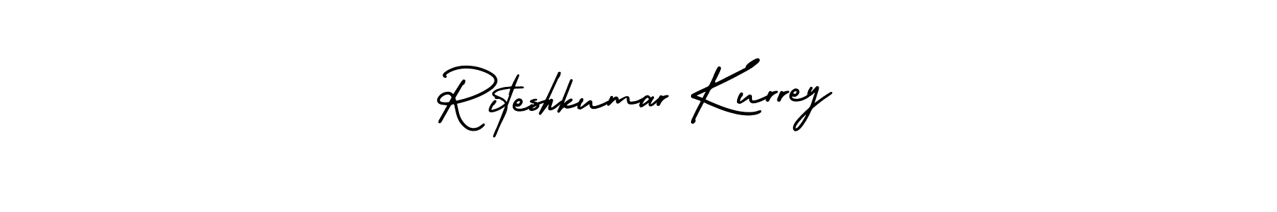 Use a signature maker to create a handwritten signature online. With this signature software, you can design (AmerikaSignatureDemo-Regular) your own signature for name Riteshkumar Kurrey. Riteshkumar Kurrey signature style 3 images and pictures png