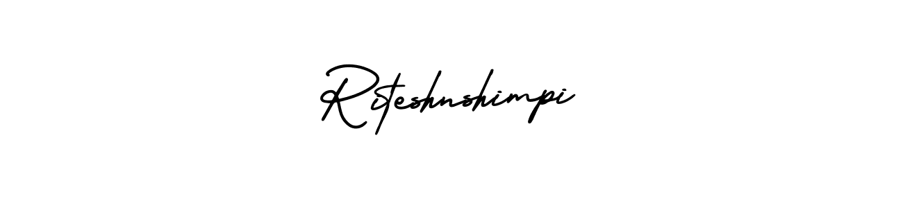 Design your own signature with our free online signature maker. With this signature software, you can create a handwritten (AmerikaSignatureDemo-Regular) signature for name Riteshnshimpi. Riteshnshimpi signature style 3 images and pictures png