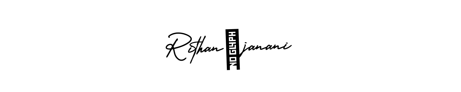 How to make Rithan♡janani name signature. Use AmerikaSignatureDemo-Regular style for creating short signs online. This is the latest handwritten sign. Rithan♡janani signature style 3 images and pictures png
