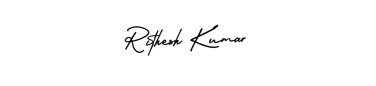 AmerikaSignatureDemo-Regular is a professional signature style that is perfect for those who want to add a touch of class to their signature. It is also a great choice for those who want to make their signature more unique. Get Rithesh Kumar name to fancy signature for free. Rithesh Kumar signature style 3 images and pictures png