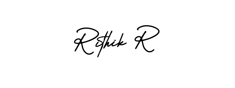 Similarly AmerikaSignatureDemo-Regular is the best handwritten signature design. Signature creator online .You can use it as an online autograph creator for name Rithik R. Rithik R signature style 3 images and pictures png