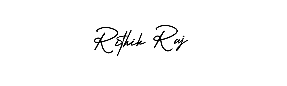 Design your own signature with our free online signature maker. With this signature software, you can create a handwritten (AmerikaSignatureDemo-Regular) signature for name Rithik Raj. Rithik Raj signature style 3 images and pictures png