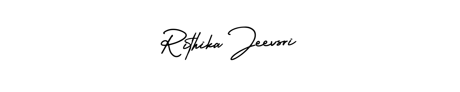 Design your own signature with our free online signature maker. With this signature software, you can create a handwritten (AmerikaSignatureDemo-Regular) signature for name Rithika Jeevsri. Rithika Jeevsri signature style 3 images and pictures png