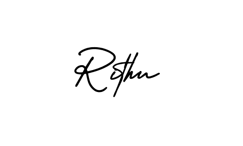 Rithu stylish signature style. Best Handwritten Sign (AmerikaSignatureDemo-Regular) for my name. Handwritten Signature Collection Ideas for my name Rithu. Rithu signature style 3 images and pictures png