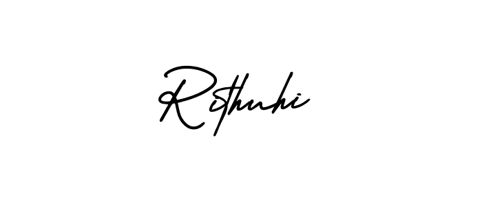 Rithuhi stylish signature style. Best Handwritten Sign (AmerikaSignatureDemo-Regular) for my name. Handwritten Signature Collection Ideas for my name Rithuhi. Rithuhi signature style 3 images and pictures png