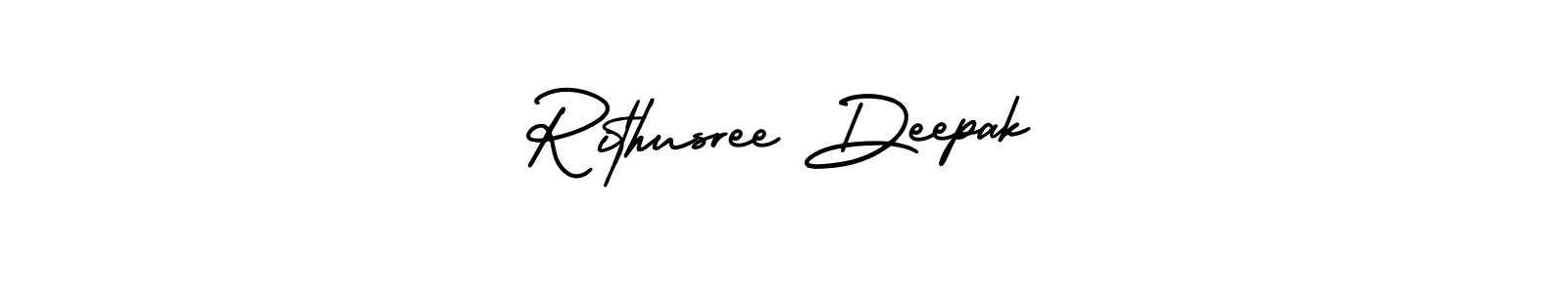 Rithusree Deepak stylish signature style. Best Handwritten Sign (AmerikaSignatureDemo-Regular) for my name. Handwritten Signature Collection Ideas for my name Rithusree Deepak. Rithusree Deepak signature style 3 images and pictures png