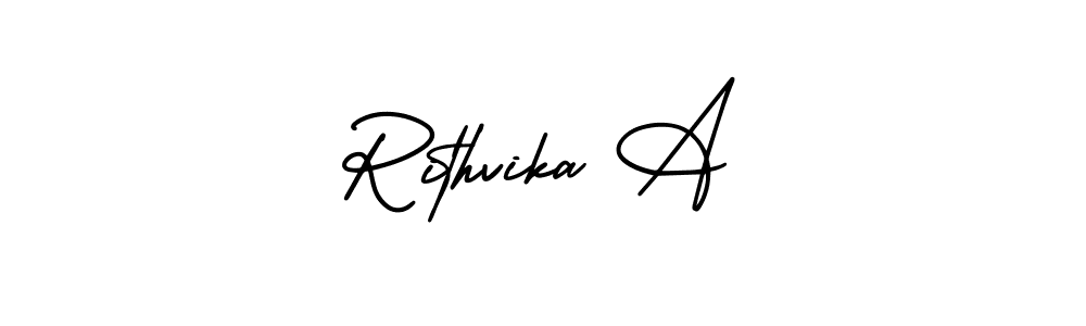 It looks lik you need a new signature style for name Rithvika A. Design unique handwritten (AmerikaSignatureDemo-Regular) signature with our free signature maker in just a few clicks. Rithvika A signature style 3 images and pictures png