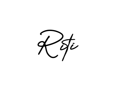 The best way (AmerikaSignatureDemo-Regular) to make a short signature is to pick only two or three words in your name. The name Riti include a total of six letters. For converting this name. Riti signature style 3 images and pictures png