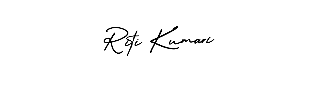 How to make Riti Kumari name signature. Use AmerikaSignatureDemo-Regular style for creating short signs online. This is the latest handwritten sign. Riti Kumari signature style 3 images and pictures png
