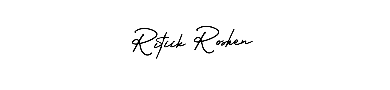 Ritiik Roshen stylish signature style. Best Handwritten Sign (AmerikaSignatureDemo-Regular) for my name. Handwritten Signature Collection Ideas for my name Ritiik Roshen. Ritiik Roshen signature style 3 images and pictures png