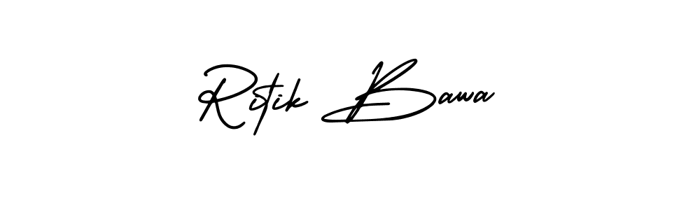 Similarly AmerikaSignatureDemo-Regular is the best handwritten signature design. Signature creator online .You can use it as an online autograph creator for name Ritik Bawa. Ritik Bawa signature style 3 images and pictures png