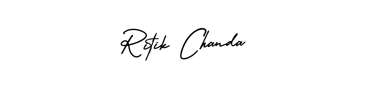 How to make Ritik Chanda signature? AmerikaSignatureDemo-Regular is a professional autograph style. Create handwritten signature for Ritik Chanda name. Ritik Chanda signature style 3 images and pictures png