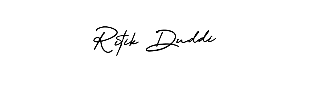 Similarly AmerikaSignatureDemo-Regular is the best handwritten signature design. Signature creator online .You can use it as an online autograph creator for name Ritik Duddi. Ritik Duddi signature style 3 images and pictures png