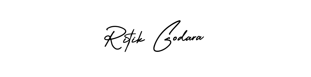 How to make Ritik Godara signature? AmerikaSignatureDemo-Regular is a professional autograph style. Create handwritten signature for Ritik Godara name. Ritik Godara signature style 3 images and pictures png