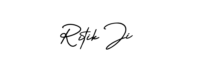 Also You can easily find your signature by using the search form. We will create Ritik Ji name handwritten signature images for you free of cost using AmerikaSignatureDemo-Regular sign style. Ritik Ji signature style 3 images and pictures png