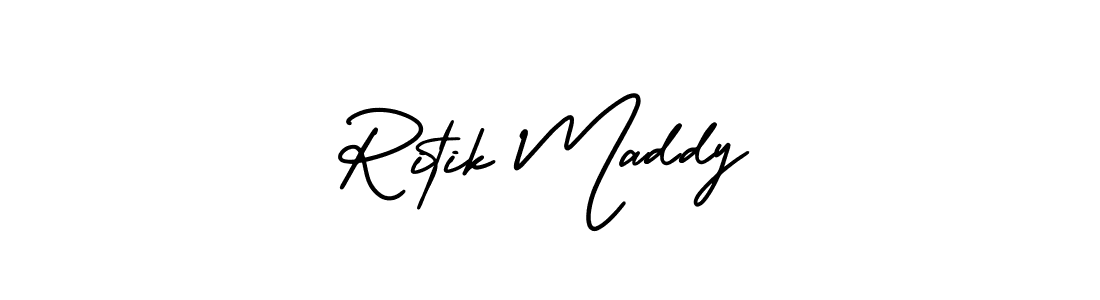 Create a beautiful signature design for name Ritik Maddy. With this signature (AmerikaSignatureDemo-Regular) fonts, you can make a handwritten signature for free. Ritik Maddy signature style 3 images and pictures png