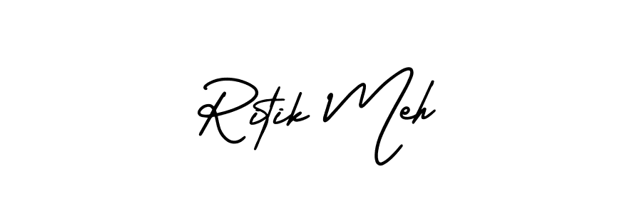 Make a short Ritik Meh signature style. Manage your documents anywhere anytime using AmerikaSignatureDemo-Regular. Create and add eSignatures, submit forms, share and send files easily. Ritik Meh signature style 3 images and pictures png