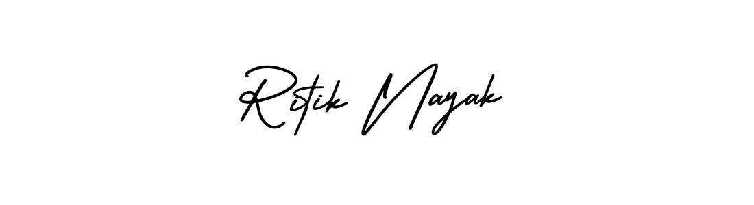 Create a beautiful signature design for name Ritik Nayak. With this signature (AmerikaSignatureDemo-Regular) fonts, you can make a handwritten signature for free. Ritik Nayak signature style 3 images and pictures png