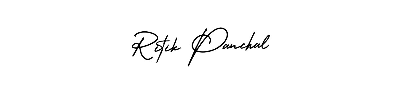 Similarly AmerikaSignatureDemo-Regular is the best handwritten signature design. Signature creator online .You can use it as an online autograph creator for name Ritik Panchal. Ritik Panchal signature style 3 images and pictures png