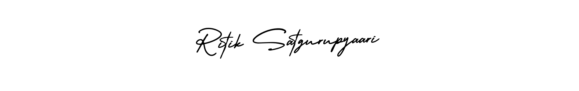 How to make Ritik Satgurupyaari signature? AmerikaSignatureDemo-Regular is a professional autograph style. Create handwritten signature for Ritik Satgurupyaari name. Ritik Satgurupyaari signature style 3 images and pictures png