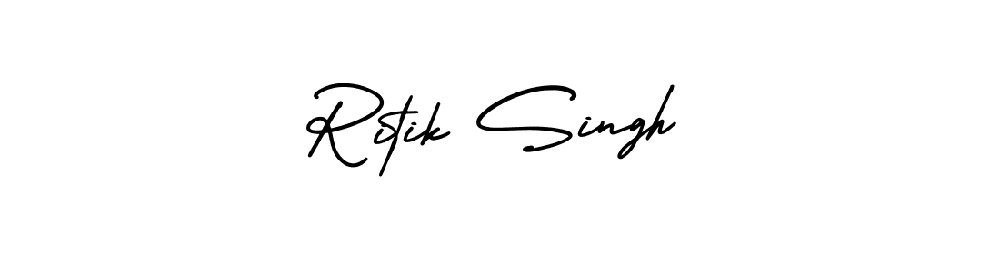 This is the best signature style for the Ritik Singh name. Also you like these signature font (AmerikaSignatureDemo-Regular). Mix name signature. Ritik Singh signature style 3 images and pictures png
