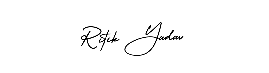 Similarly AmerikaSignatureDemo-Regular is the best handwritten signature design. Signature creator online .You can use it as an online autograph creator for name Ritik Yadav. Ritik Yadav signature style 3 images and pictures png