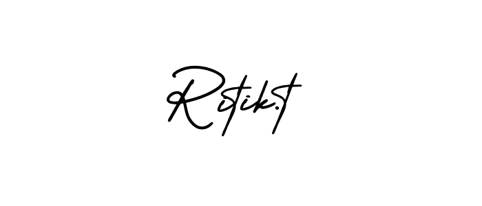 This is the best signature style for the Ritik.t name. Also you like these signature font (AmerikaSignatureDemo-Regular). Mix name signature. Ritik.t signature style 3 images and pictures png