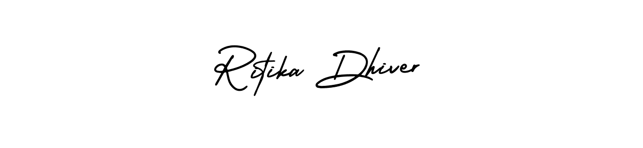 Make a short Ritika Dhiver signature style. Manage your documents anywhere anytime using AmerikaSignatureDemo-Regular. Create and add eSignatures, submit forms, share and send files easily. Ritika Dhiver signature style 3 images and pictures png