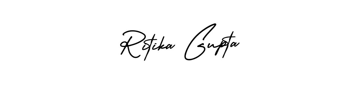 It looks lik you need a new signature style for name Ritika Gupta. Design unique handwritten (AmerikaSignatureDemo-Regular) signature with our free signature maker in just a few clicks. Ritika Gupta signature style 3 images and pictures png