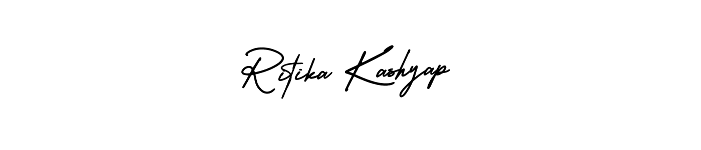 It looks lik you need a new signature style for name Ritika Kashyap. Design unique handwritten (AmerikaSignatureDemo-Regular) signature with our free signature maker in just a few clicks. Ritika Kashyap signature style 3 images and pictures png