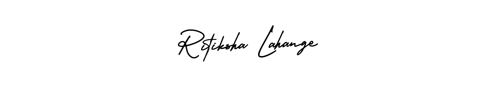 Ritiksha Lahange stylish signature style. Best Handwritten Sign (AmerikaSignatureDemo-Regular) for my name. Handwritten Signature Collection Ideas for my name Ritiksha Lahange. Ritiksha Lahange signature style 3 images and pictures png