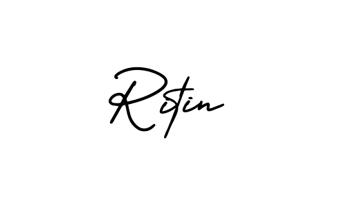 Create a beautiful signature design for name Ritin. With this signature (AmerikaSignatureDemo-Regular) fonts, you can make a handwritten signature for free. Ritin signature style 3 images and pictures png