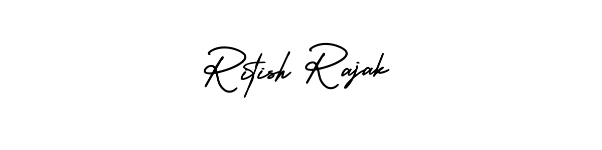 if you are searching for the best signature style for your name Ritish Rajak. so please give up your signature search. here we have designed multiple signature styles  using AmerikaSignatureDemo-Regular. Ritish Rajak signature style 3 images and pictures png