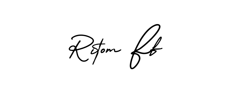 Best and Professional Signature Style for Ritom Ff. AmerikaSignatureDemo-Regular Best Signature Style Collection. Ritom Ff signature style 3 images and pictures png