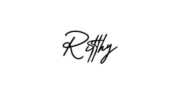 How to Draw Ritthy signature style? AmerikaSignatureDemo-Regular is a latest design signature styles for name Ritthy. Ritthy signature style 3 images and pictures png