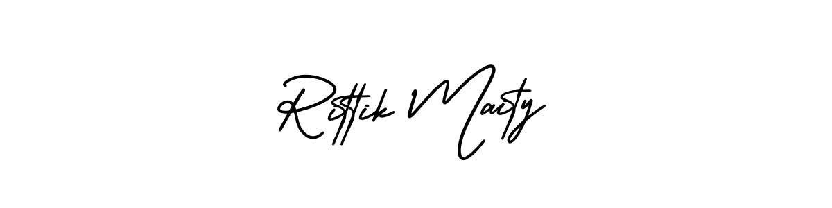 Create a beautiful signature design for name Rittik Maity. With this signature (AmerikaSignatureDemo-Regular) fonts, you can make a handwritten signature for free. Rittik Maity signature style 3 images and pictures png