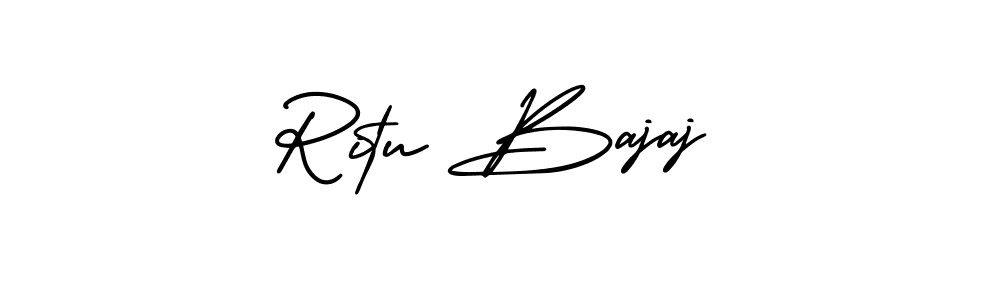 Design your own signature with our free online signature maker. With this signature software, you can create a handwritten (AmerikaSignatureDemo-Regular) signature for name Ritu Bajaj. Ritu Bajaj signature style 3 images and pictures png