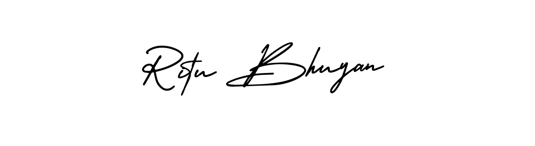 Make a beautiful signature design for name Ritu Bhuyan. With this signature (AmerikaSignatureDemo-Regular) style, you can create a handwritten signature for free. Ritu Bhuyan signature style 3 images and pictures png