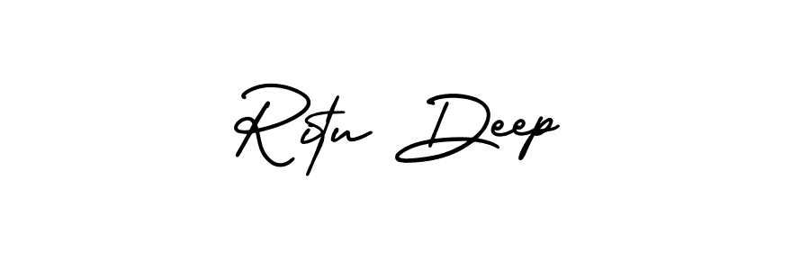 Best and Professional Signature Style for Ritu Deep. AmerikaSignatureDemo-Regular Best Signature Style Collection. Ritu Deep signature style 3 images and pictures png