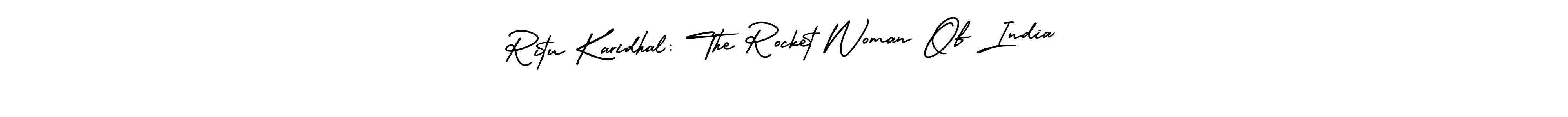 You should practise on your own different ways (AmerikaSignatureDemo-Regular) to write your name (Ritu Karidhal: The Rocket Woman Of India) in signature. don't let someone else do it for you. Ritu Karidhal: The Rocket Woman Of India signature style 3 images and pictures png