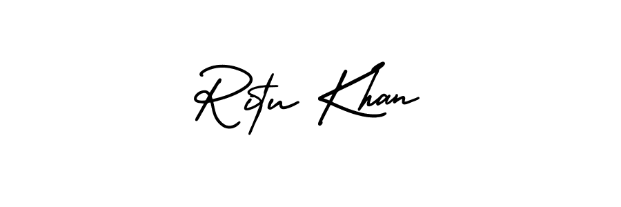 Also You can easily find your signature by using the search form. We will create Ritu Khan name handwritten signature images for you free of cost using AmerikaSignatureDemo-Regular sign style. Ritu Khan signature style 3 images and pictures png