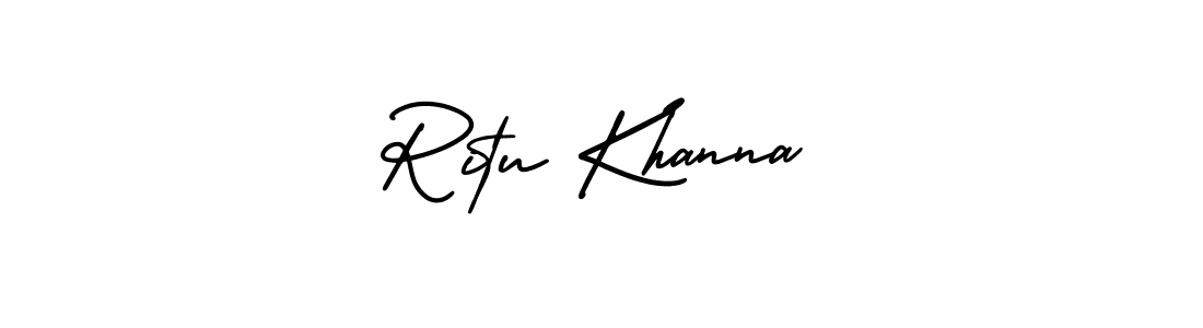 Design your own signature with our free online signature maker. With this signature software, you can create a handwritten (AmerikaSignatureDemo-Regular) signature for name Ritu Khanna. Ritu Khanna signature style 3 images and pictures png