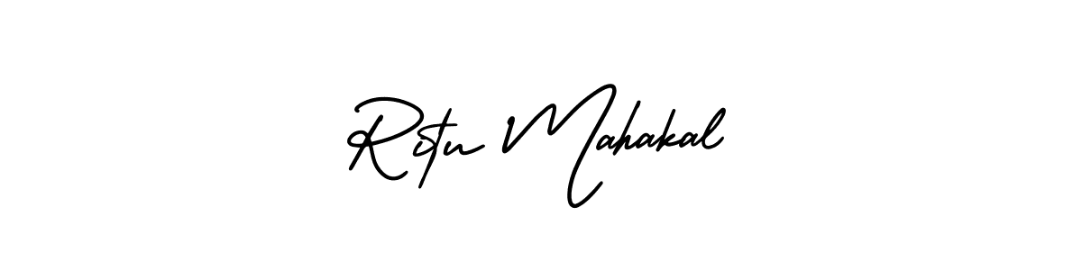 Also we have Ritu Mahakal name is the best signature style. Create professional handwritten signature collection using AmerikaSignatureDemo-Regular autograph style. Ritu Mahakal signature style 3 images and pictures png
